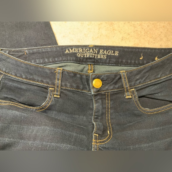 American Eagle Outfitters Dark Blue Skinny Jeggings - Picture 2 of 3